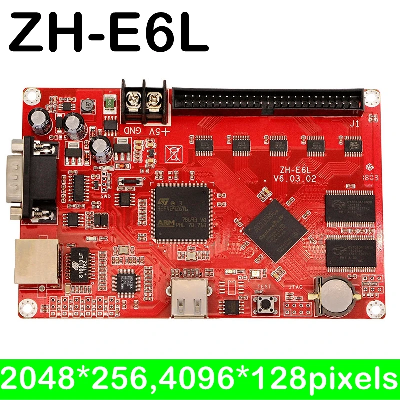 ZH-E6L сетевая USB порт led карта управления 4096*128 пикселей ethernet + u-диск наружная