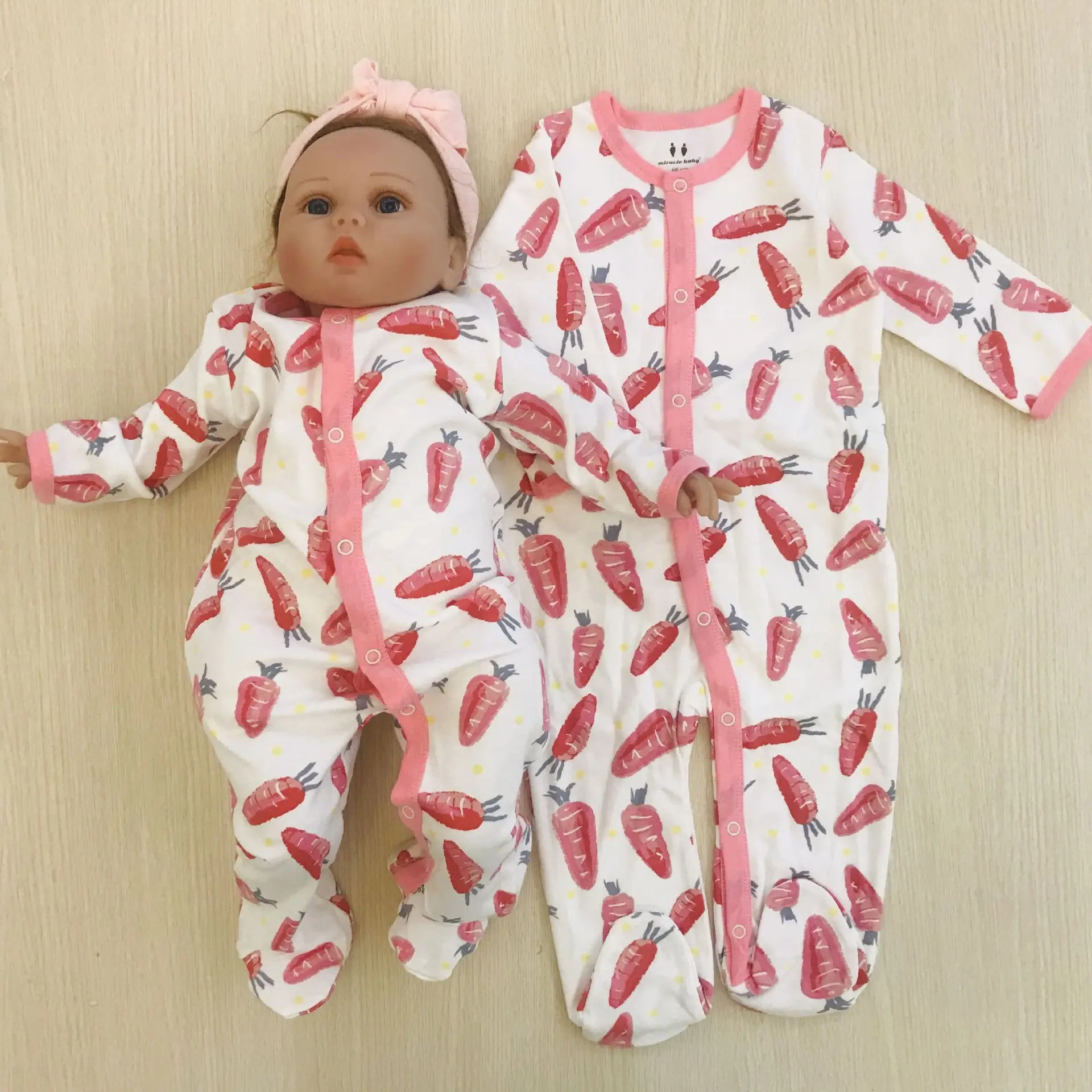 Комбинезон для новорожденных из чистого хлопка, дышащий костюм с длинными рукавами для малышей Детские пижамы, ночная рубашка для малышей
