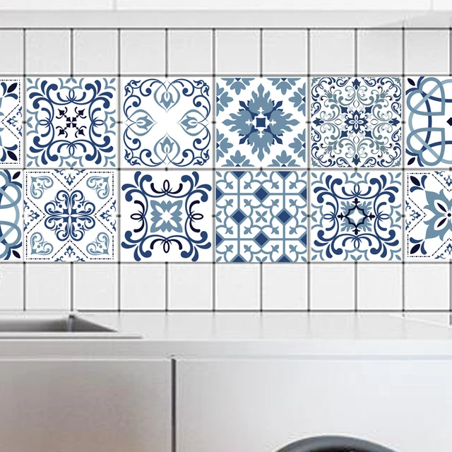 Mediterrane Stijl Bloemen Pearl Film Tegelstickers Badkamer ... Mediterrane Stijl Bloemen Pearl Film Tegelstickers Badkamer ...