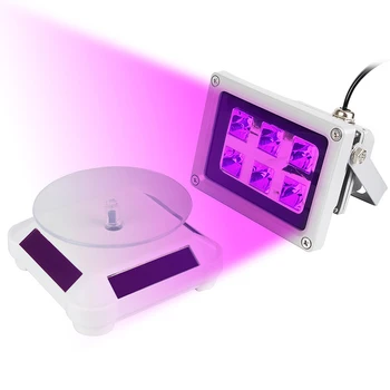 

new Sla Dlp3D Printing Post Processing Solar Rotating Disk Display Stand +60W Photosensitive Resin Curing Lamp(US Plug)