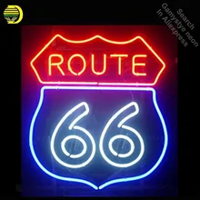 Route 66 неоновая вывеска дорога неоновая Настоящая стеклянная трубка неоновые огни Отдых Спорт окна профессиональный Знаковый знак реклама вывеска мотеля