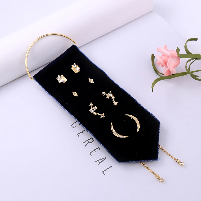 

JOOLIM 4 Pairs/set Earring Stud Set Mix Earrings Fashion Jewelry Wholesale Sweet Korean Earring