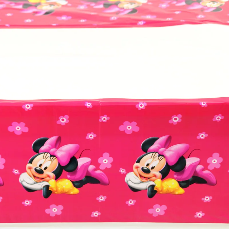 

1.08*1.8M 1pc Baby Kids Birthday Party Decoration Table Cover Minnie Theme Tablecloth Party Supplies