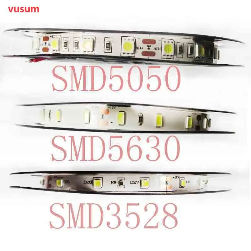 Водонепроницаемая светодиодная лента 12 В rgb SMD 3528 5050 5630 Светодиодная гибкий
