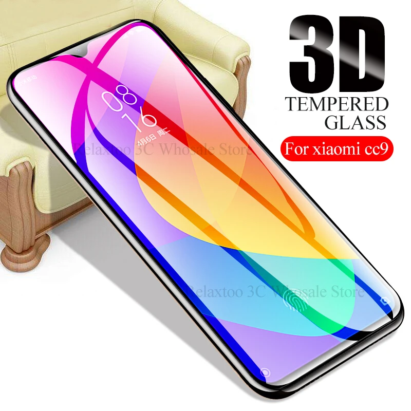 Полное покрытие из закаленного стекла для xiaomi mi cc9 Защитная пленка экрана на xia xaomi