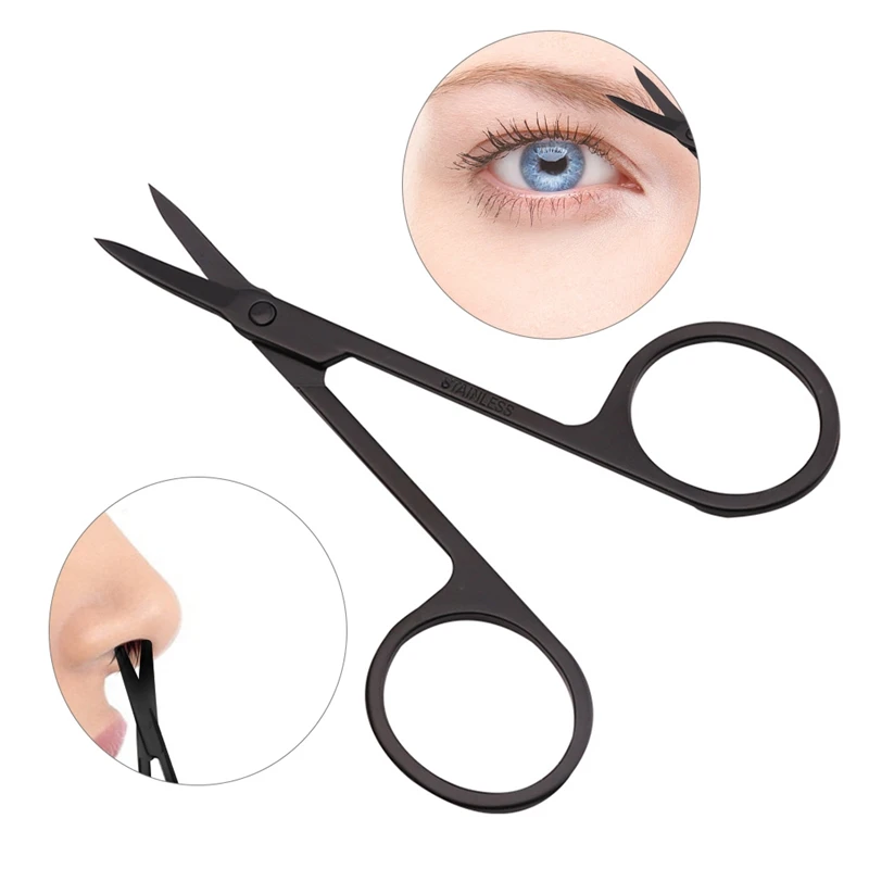 

Scissor Professional Scissor Manicure For Nails Eyebrow Nose Eyelash Cuticle Scissors Curved Pedicure Makeup Tool