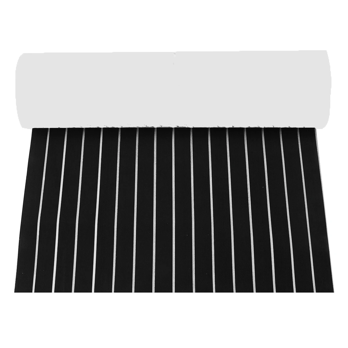 

90x240cm 6mm Self Adhesive EVA Foam Faux Teak Sheet Boat Yacht Synthetic Teak Decking Floor Mat Pad Black+White