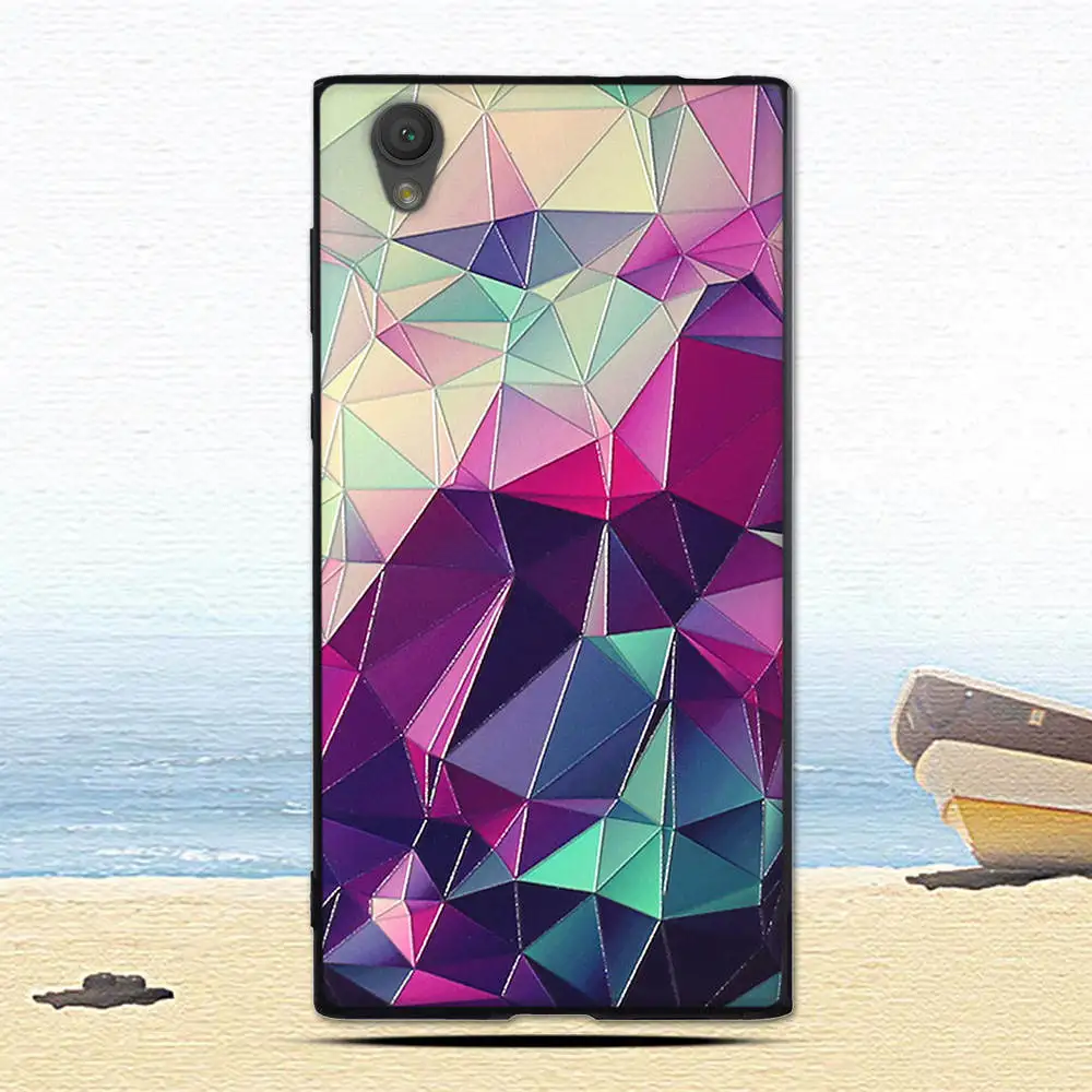 Черный чехол для Sony Xperia L1 G3311 мягкий силиконовый задняя крышка телефона из ТПУ