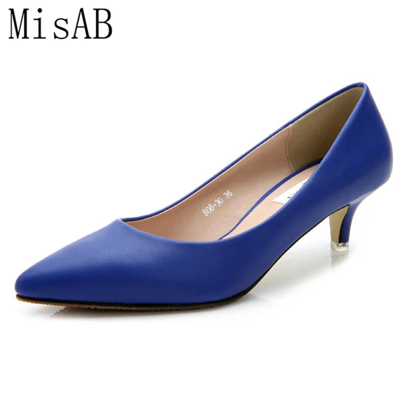 

2018 magazine Fashion women pumps 5cm sheepskin women shoes low heels pointed toe comfortable high quality office heels ALF143