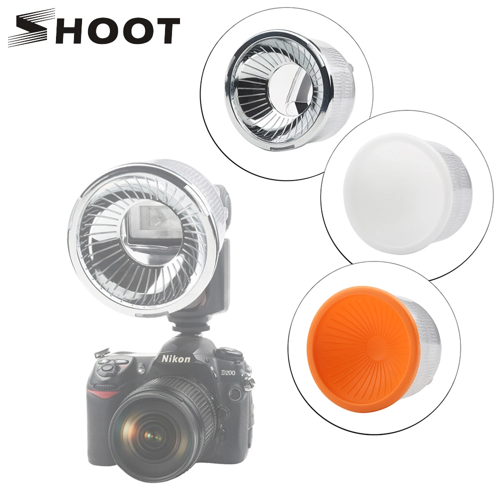 

SHOOT Lambancy Dome Flash Diffuser for Canon 430EX 580EX 600EX Nikon SB600 SB700 Sony A6000 X3000 DSLR Camera Flash Accessories