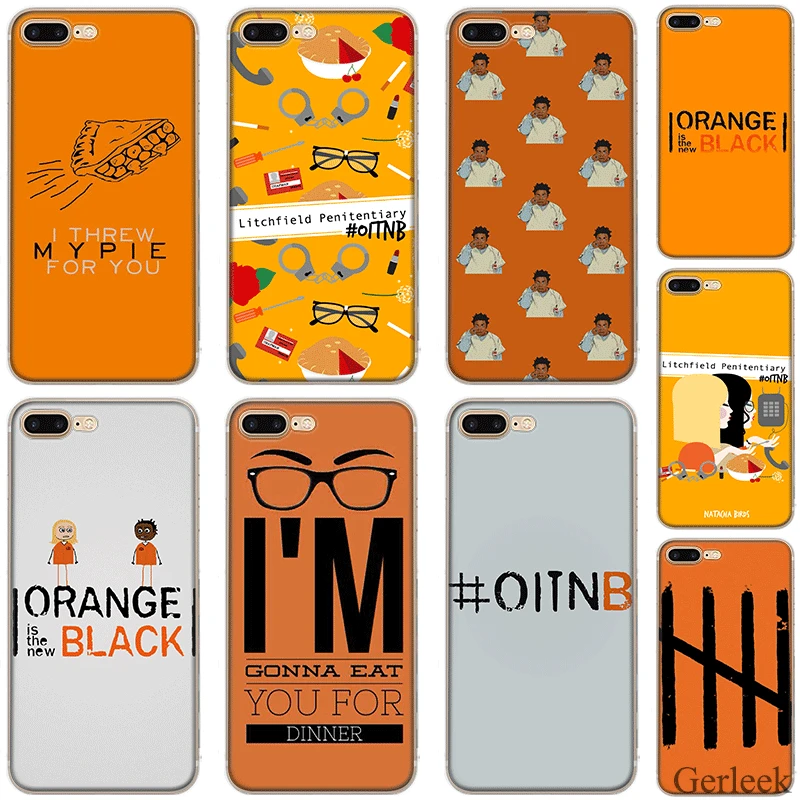 

Soft TPU Phone Case Cover Orange Is The New Black For iPhone 6 6s 7 8 Plus X XR XS Max 5 5s SE Cases