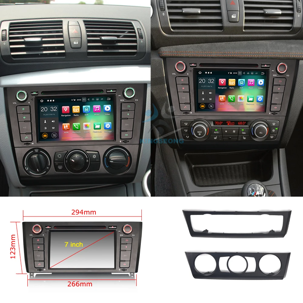 Cheap Autoradio Android 7.1 DAB+ GPS WiFi Bluetooth Car CD DVD Navi for BMW 1 Serie E81 E82 E87 E88 Door Hatchback Coupe Convertible 2