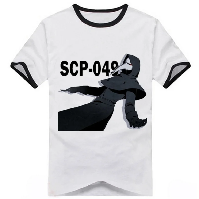 Футболка высокого качества в стиле унисекс с японским аниме Cos SCP, хлопковая Повседневная футболка для специальных процедур, футболка SCP