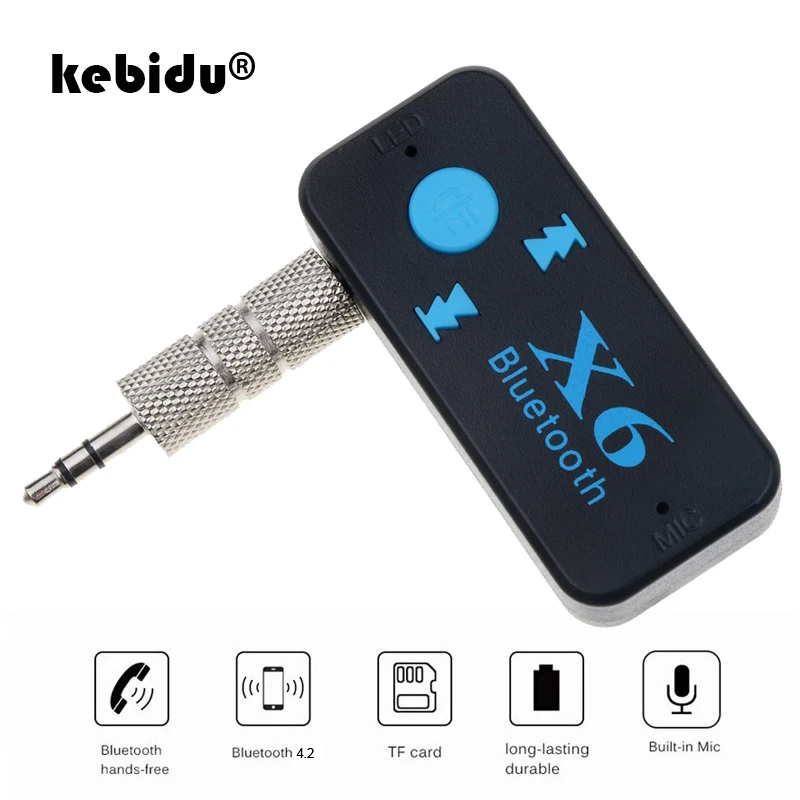 Wireless Receiver Bluetooth 4.2 Hands-free 3.5mm Music Home Charger Card Sleep 