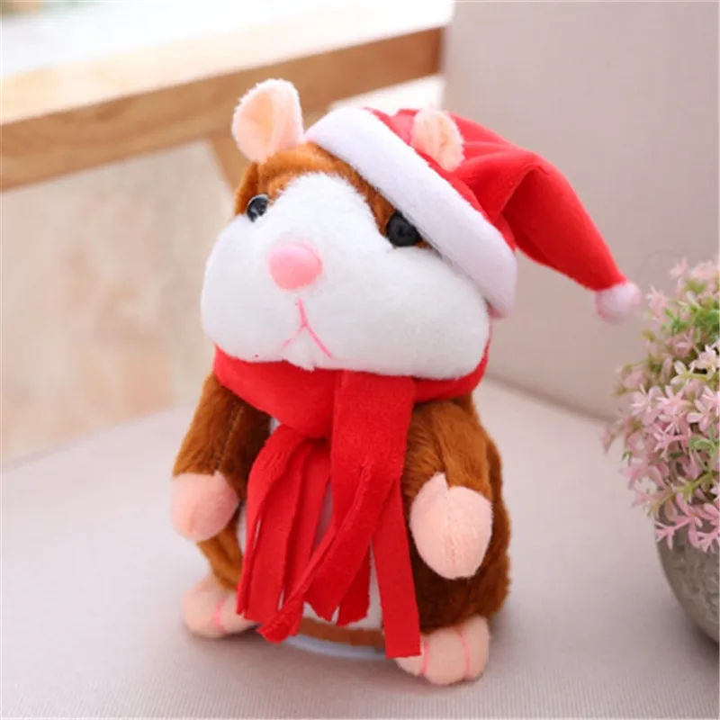 

Dropshipping Promotion 15cm Lovely Talking Hamster Speak Talk Sound Record Repeat Stuffed Plush Animal Kawaii Hamster Toys