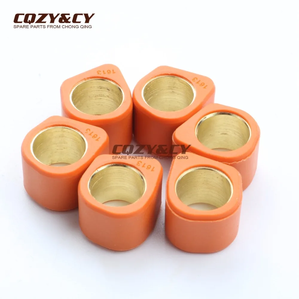 

6PC Polygon Roller Set Sliders 16x13mm 5.5gram set for Honda Gp Dio Sh Shadow Sj Bali Sky Vision Prima Serie Nps Zoomer 50cc