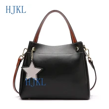 Новые кожаные сумки Европа и Америка сумка-мешок сумка из натуральной кожи Наплечная Сумка Большая емкость женская сумка