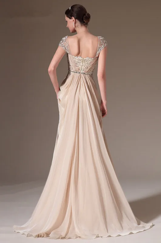 Free-Shipping-New-Beige-Cap-Sleeves-Lace-Embroidery-Evening-Gown (3)