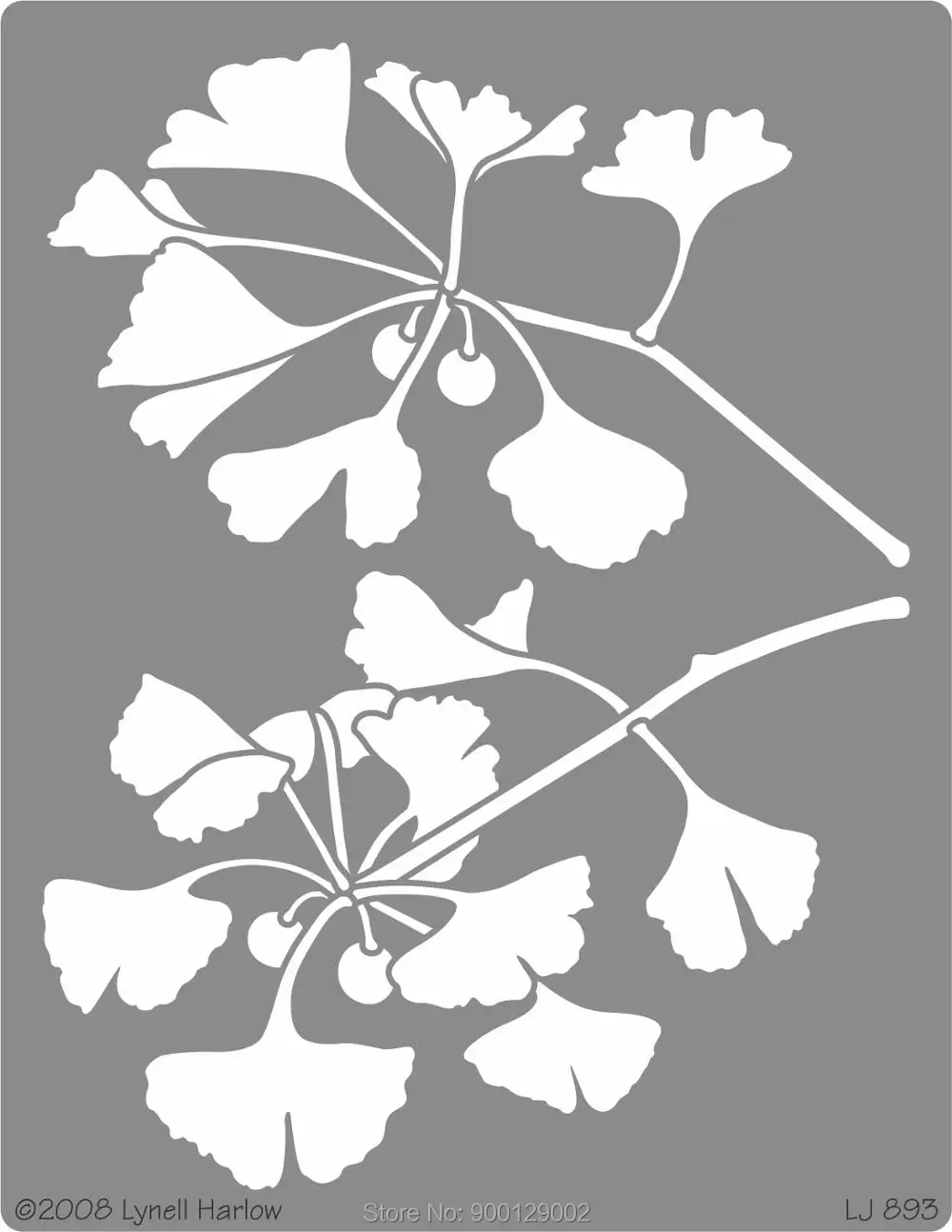 

Dreamweaver stencil embossing metal stencil LJ 893 Gingko bough