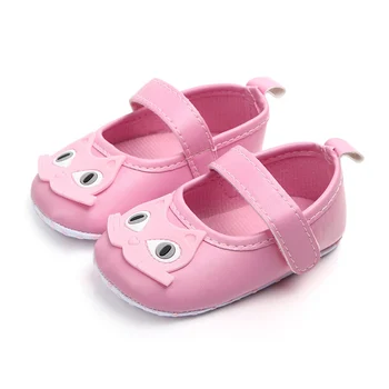 

Newborn PU Leather Cartoon Handmade Infant Toddler Non-Slip Soft Outdoor Shoes Crib Kid First Walkers