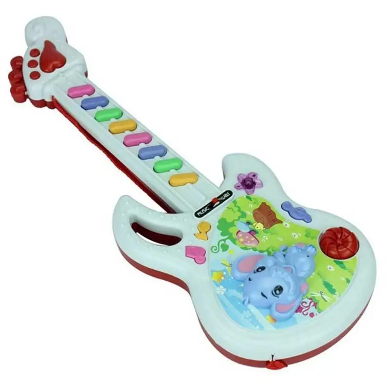 Pop слоненок гитара Форма музыкальный инструмент клавиатура игрушка детская фортепиано развивающие детские Портативный музыкальные