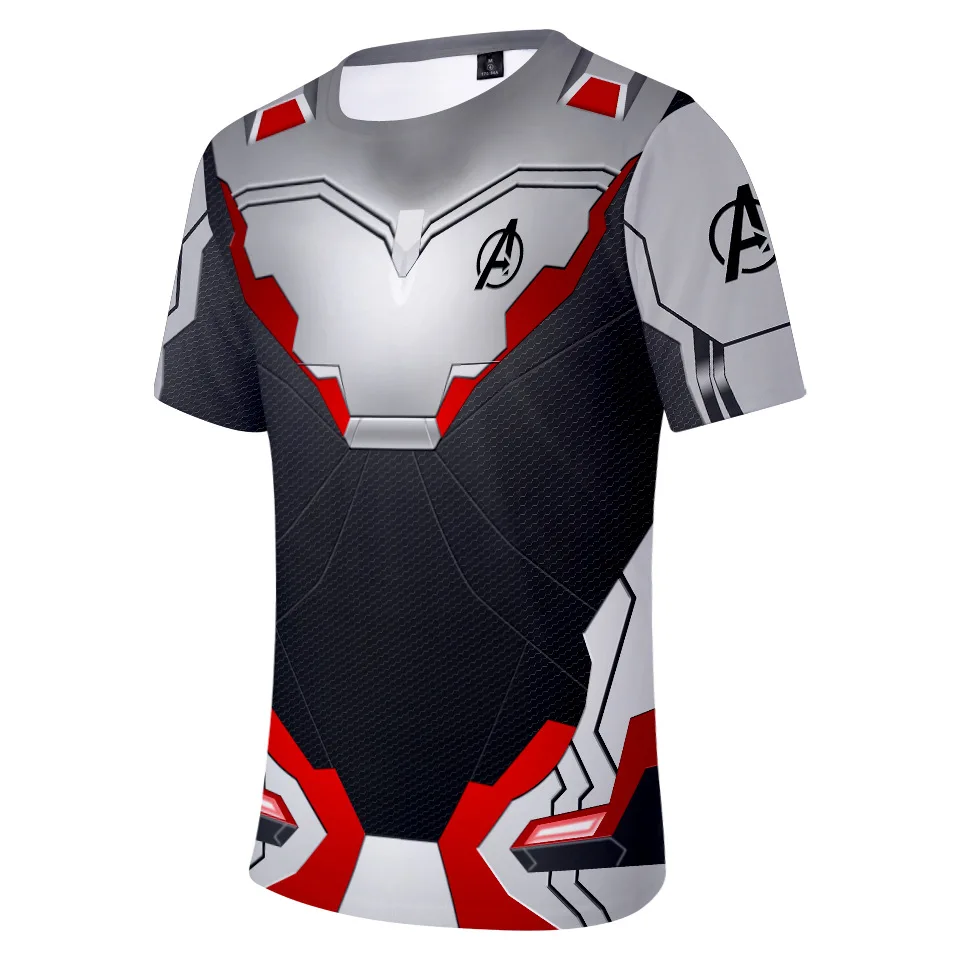 Avengers Endgame Quantum Reich T-shirt Top Quantum Battle Suit 3D T-shirt Iron Man Captain America Top Kids&Adult Size