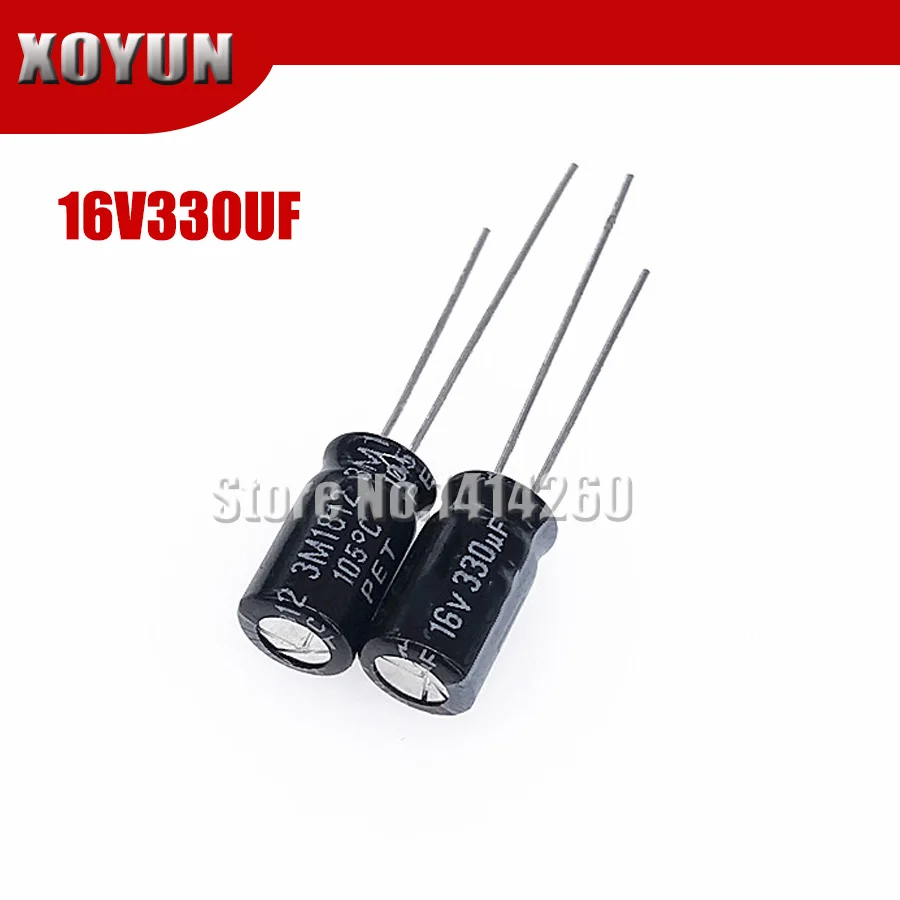 50 шт./лот Higt качество 16V330UF 6*12 мм 330 мкФ 16V электролитический