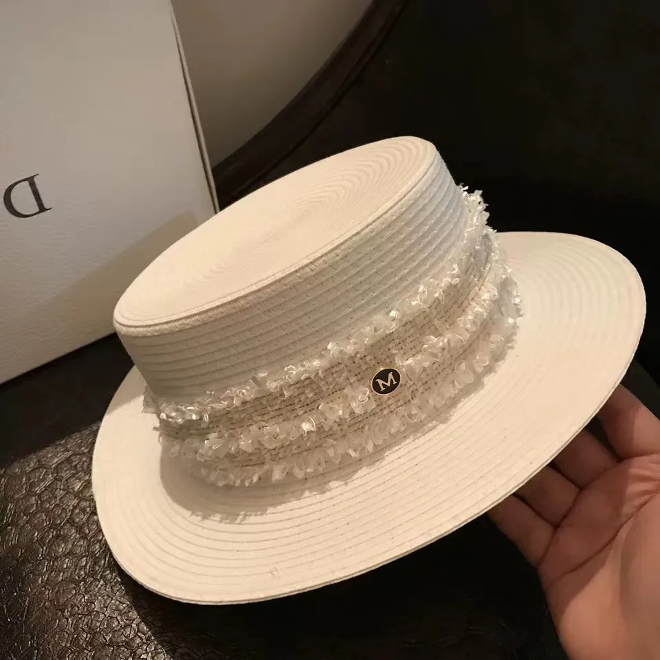 01904-jiejia116 Париж Дизайн белая бумага леди fedoras шляпа Открытый Женский Досуг праздник Джаз Кепка