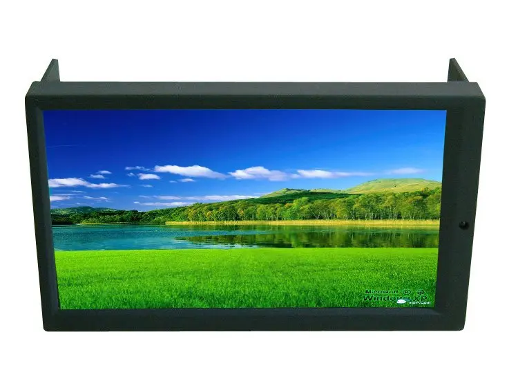 

Free Shipping High Brightness 6.95 Inch 2 DIN VGA Touch Screen LED Monitor with AV2 Reverse Camera First for Car PC Mini Pc