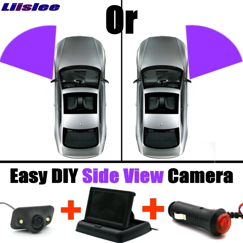 

For Fiat Croma Doblo Panorama Pratico Qubo LiisLee Car Side View Camera Blind Spots Areas Flexible Copilot Camera Monitor System