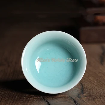 

Brand Hand made Pottery China Porcelain coffee cup Chinese Longquan Celadon Teacup cups tea set ceramic cup Gaiwan teaware bowl