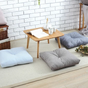 

Japan Style Cotton Linen Seat Cushion Mat for Floor Chair Sofa Home Office Decorative Square Cushion Pad cojines decorativos