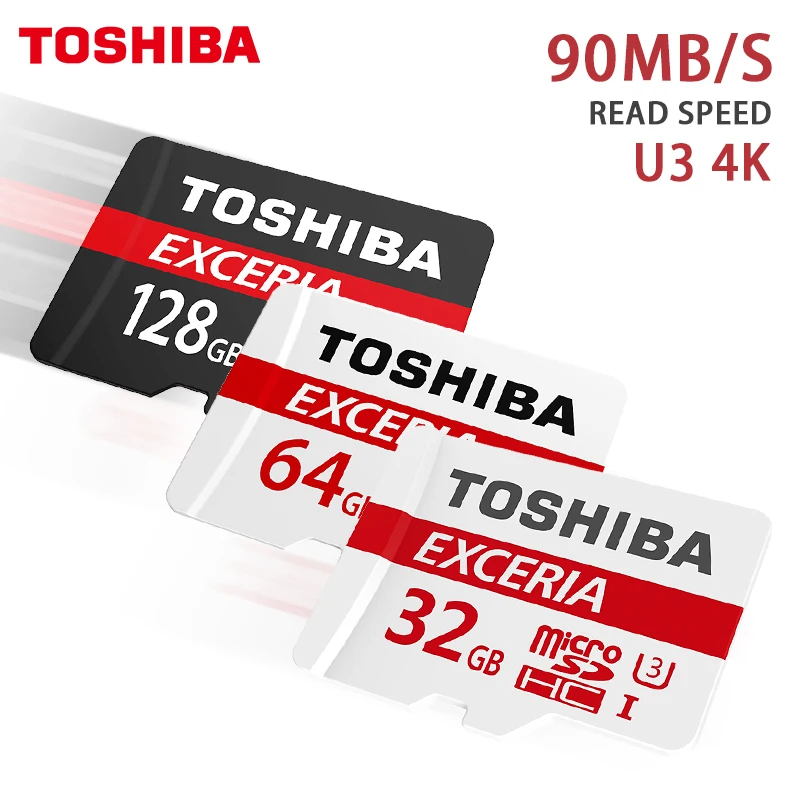 

TOSHIBA Micro SD Card 128GB SDXC U3 90MB/S 4K Memory Card Flash Memory Microsd for Smartphone Official Verification