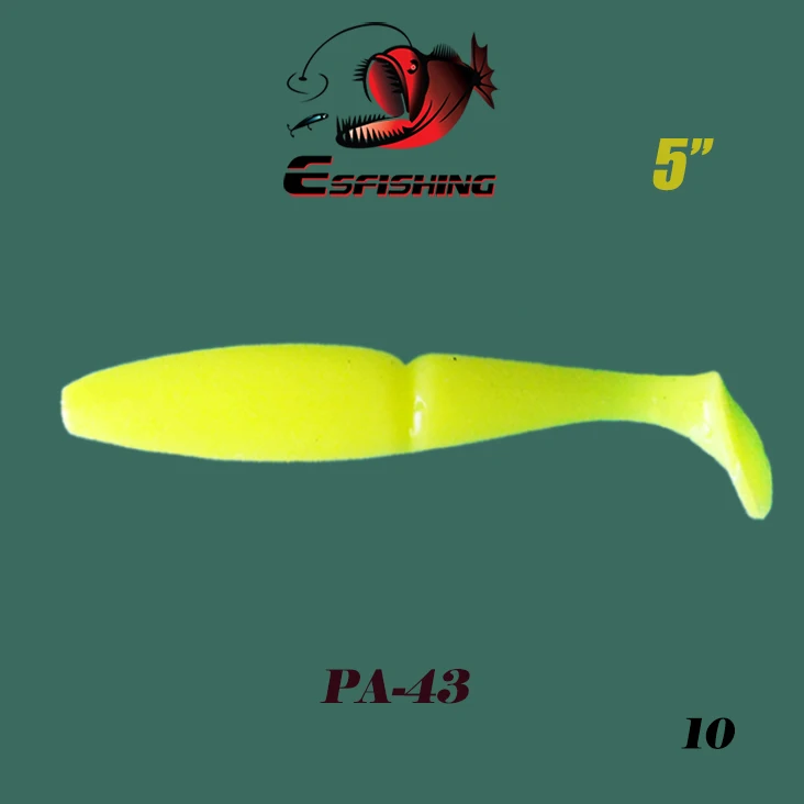 Рыболовная приманка Esfishing, мягкий набор, One Up Shad Easy shiner, 12,5 см, 40 шт., 18,5 г, Мягкая приманка, Blackbass, щука, Zander, окунь, бар - Цвет: PA43