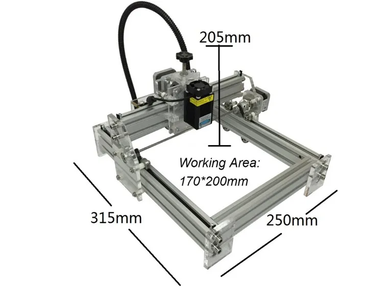 DIY Laser Engraving Machine 2500mw MINI Laser Engraver Laser Cutter Carving Size 17*20CM