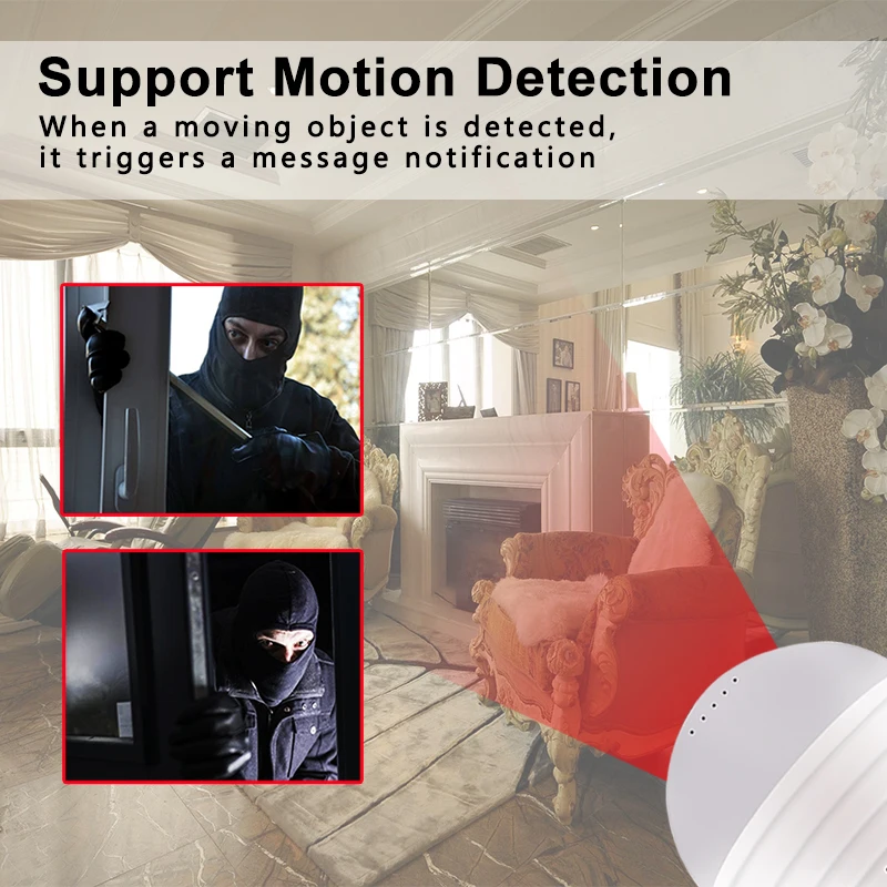 Skup Żarówka lampa Wifi kamera IP 960P bezpieczeństwo w domu kamera bezprzewodowa panoramiczne rybie oko wsparcie 128GB 360 stopni Night Vision