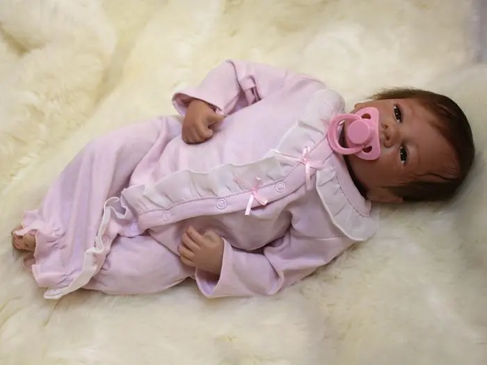 DollMai Спящая и проснувшая девочка-двойняшка bebes Reborn Baby Dolls 20 ''Мягкие силиконовые куклы настоящие реборн-Младенцы живые Игрушки для девочек подарок - Цвет: Open eyes