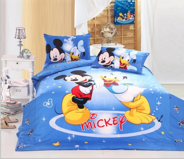mickey mouse donald duck print bedding boys children home textile donald duck bed sheets
