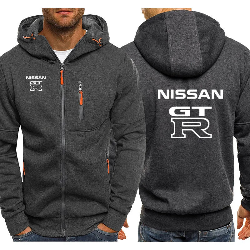 

New Fashion GTR Car Logo Print Hoodies Men Casual Hip Hop Harajuku Long Sleeve Mens zipper Jacket Sweatshirts Man Hoody Clothing