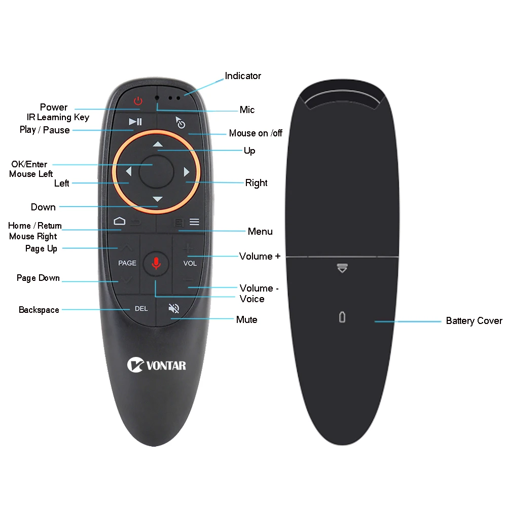 VONTAR G10 音声リモコン エアマウス マイク付き 2.4GHz
