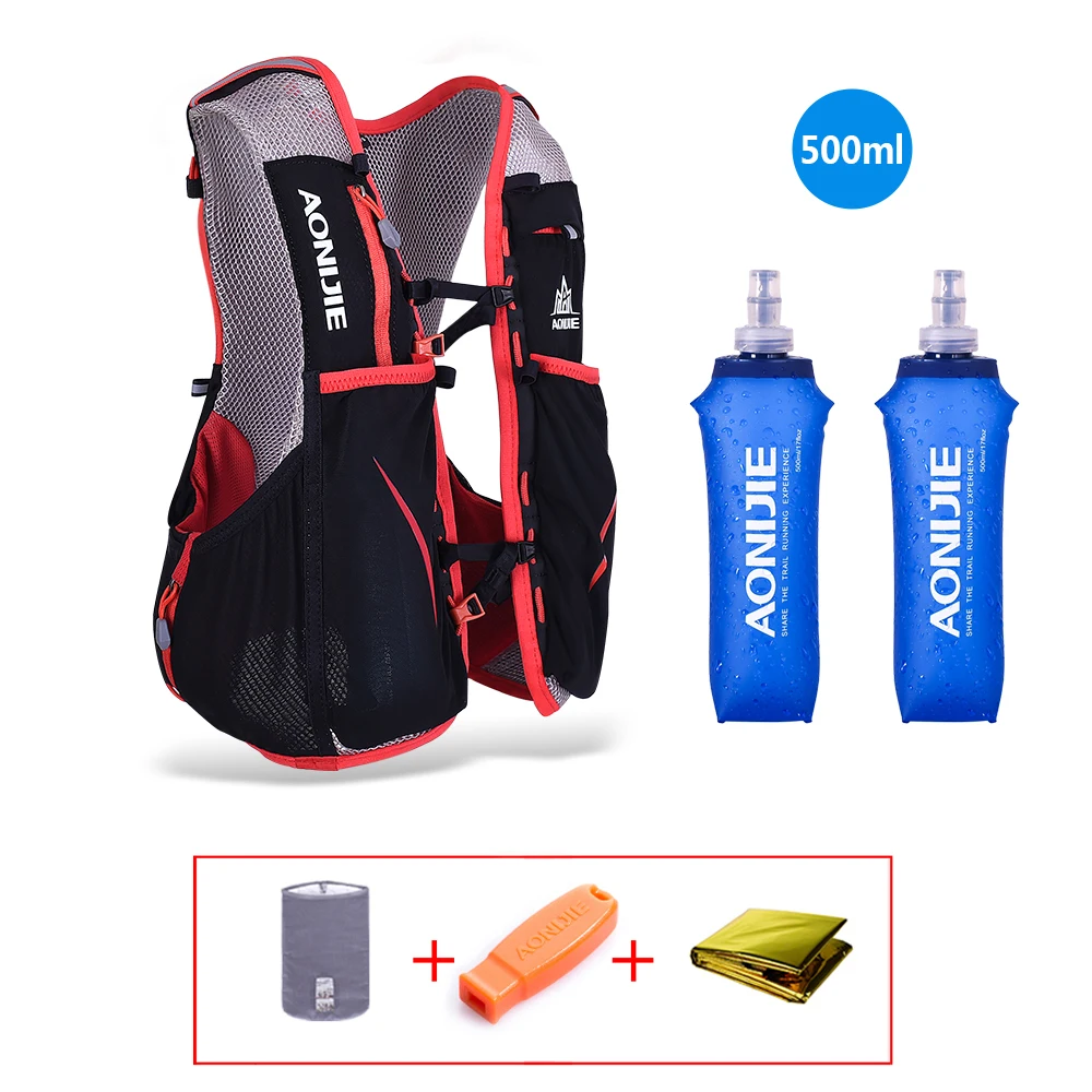Excellent AONIJIE Bicycle Bike Bag Marathon Hydration Vest Pack Water Bladder Pack with Extra Hydration Flack Bottle Running Water Bags 4