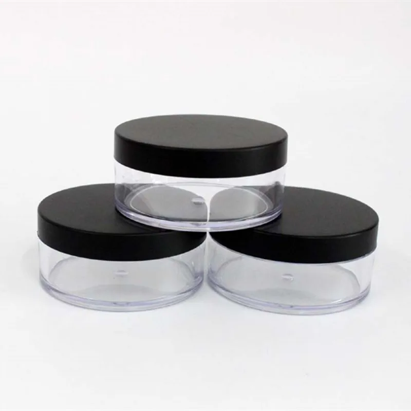 40g Empty big loose powder jar with sifter plastic loose powder