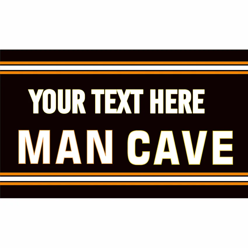 CustPrint Man Cave Flag Banner Digital Printing Your Text Can Help