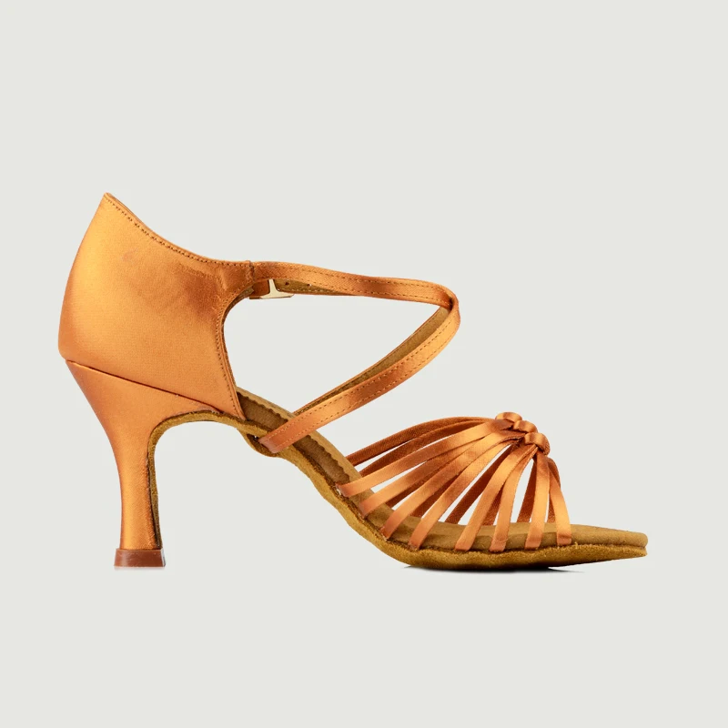 20161210_120040_100Ballroom Latin dance shoes Woman Salsa Tango shoes Deep skin and black Knot Striped knotted Sneakers Satin girl Shoes Simple BD286
