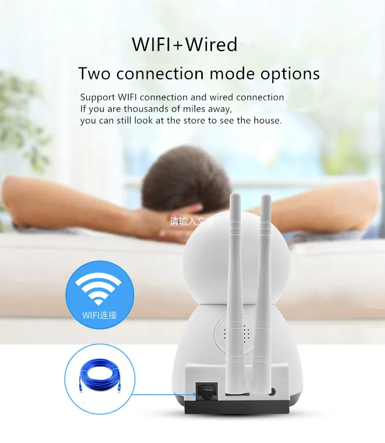 С 16G хранения 1080 P FHD WiFi ip камера домашняя беспроводная безопасности с детектором