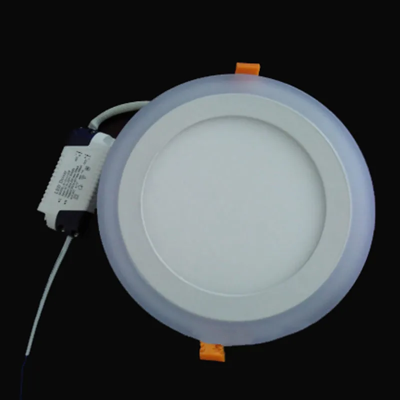  Double Color LED Ceiling Light 6W 9W 16W 24W Recessed Ceiling Lamp Round Square Panel Spot Light AC - 32918543530