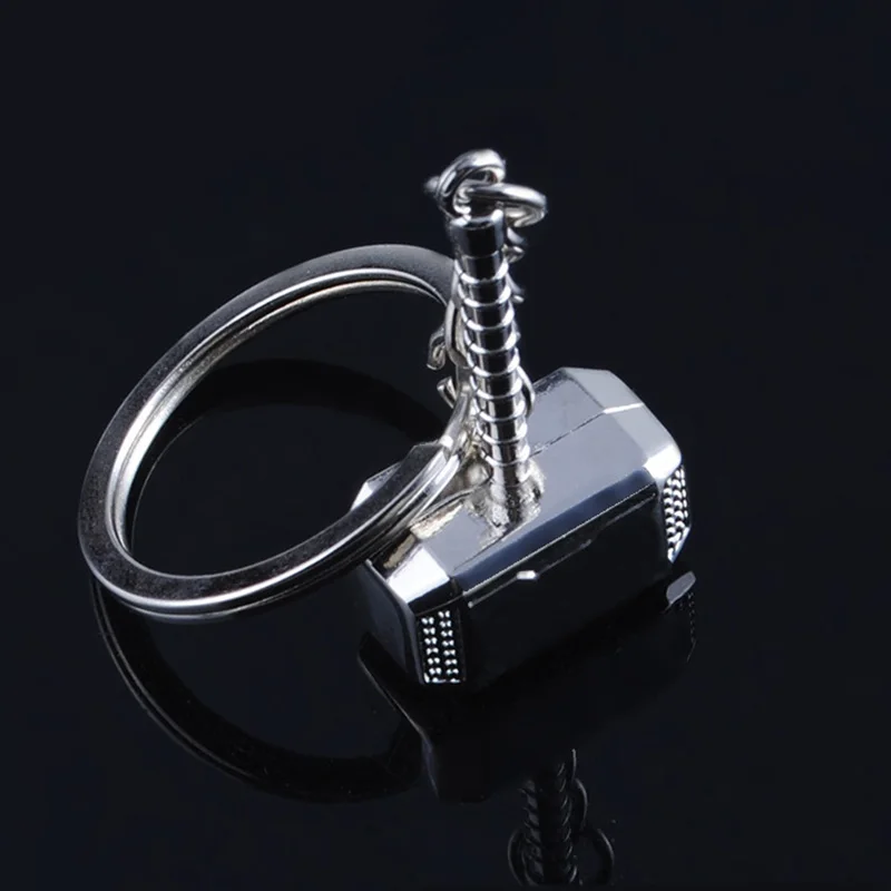10 PCS Metal Thor Key Chains Ring Pendant Anime Legend The Avengers Superman Vintage Hammerfall Quake Mjollnir EUROPE