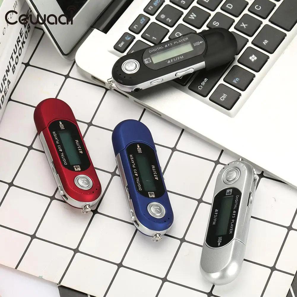 Музыкальный медиаплеер Портативный USB MP3 Спорт FM радио ABS Поддержка TF карта