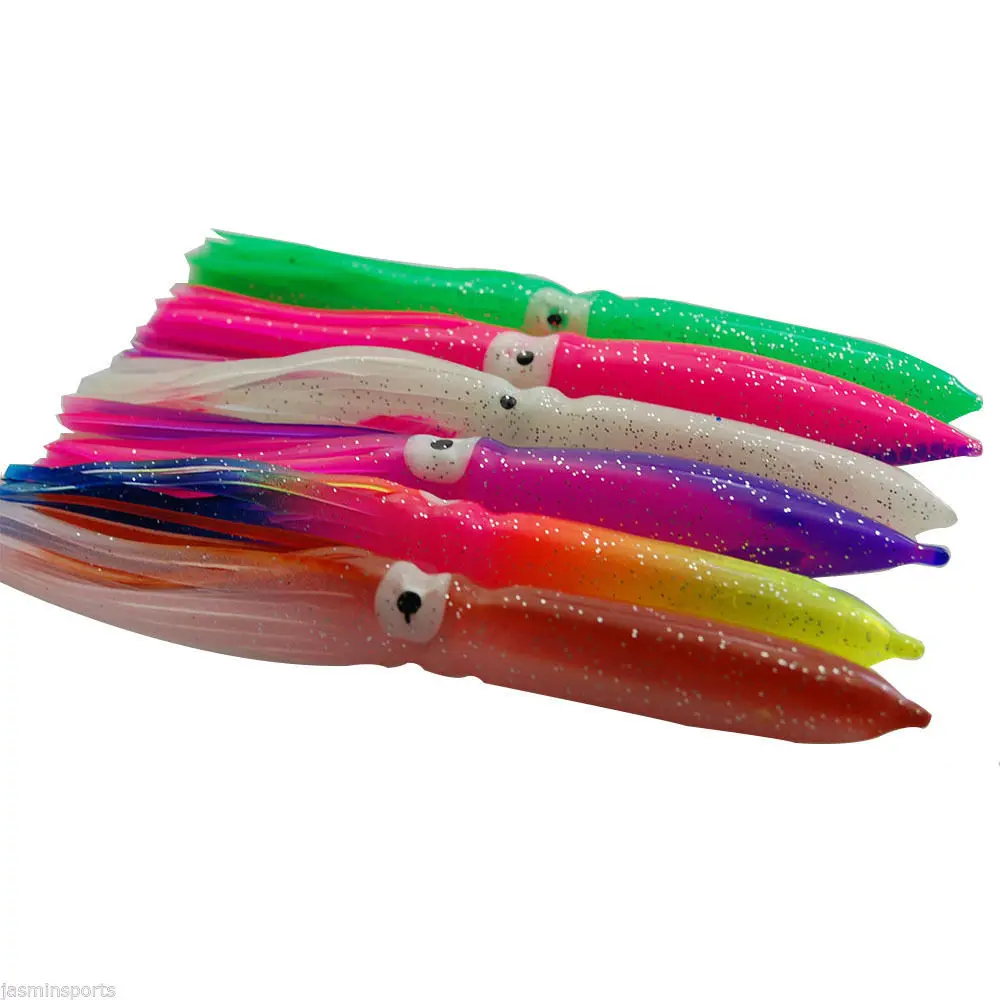 6pcs/lot Octopus Squid Jig Fishing Lures Trolling Big Game Saltwater Bait  Lures