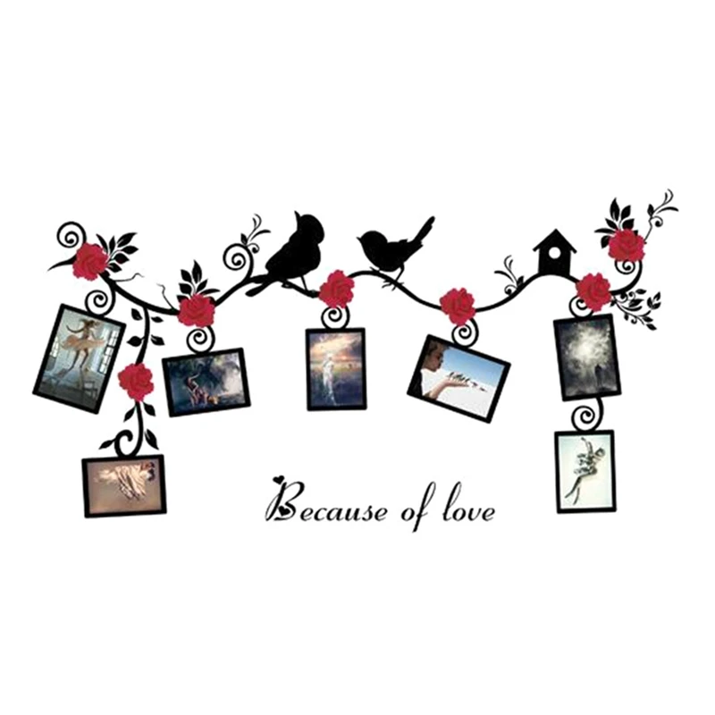 New 3D Sticker On The Wall Black Art Photo Frame Memory Wall Stickers font b Home